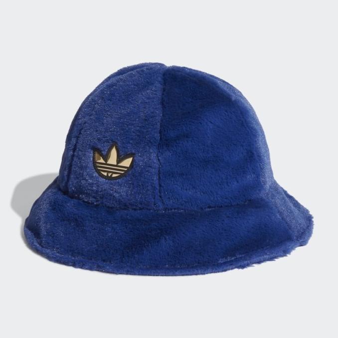 Topi Adidas Sprt Faux Fur Bucket Hat Victory Blue Original Momentora