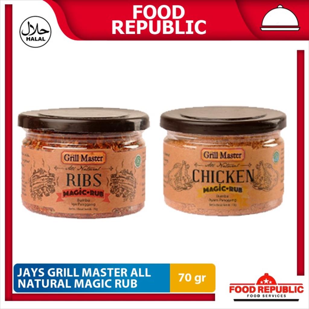 Jays Grill Master Ribs Chicken 70 gr Magic Rub Bumbu Iga Ayam Panggang Halal