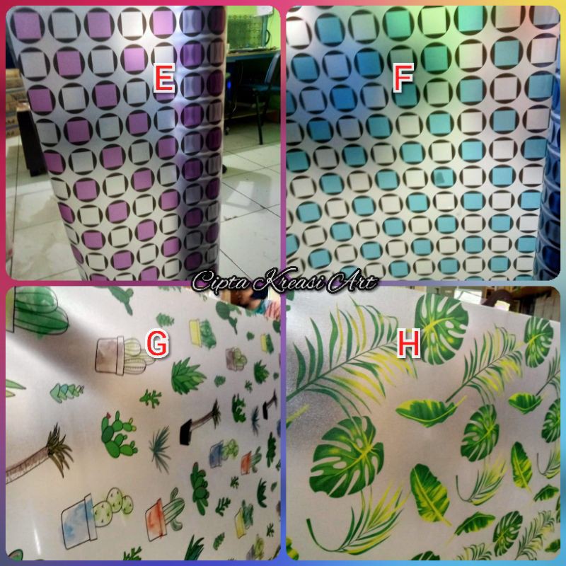 WALL STIKER KACA JENDELA/PINTU RUMAH/STICKER MOTOF TIDAK TEMBUS PANDANG