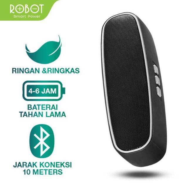 Robot Speaker Bluetooth Portable RB210 RB-210 Wireless Super Bass Mini Stereo Original - Garansi Robot 1 Tahun