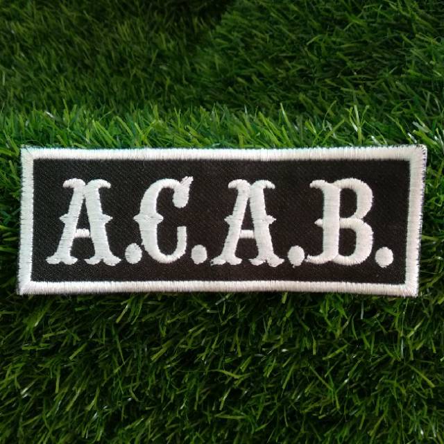 Bordir ACAB Cops Police Ultras Jakmania Bobotoh Aremania Hooligan Punk Skinhead Badge Patch Aksesori