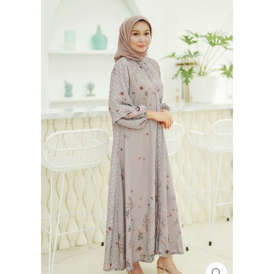Benang Jarum Malina Dress Dusty Purple Size L