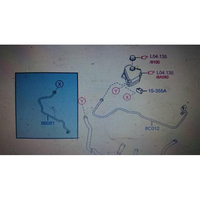 Radiator- Ford Genuine Parts Selang Air Tank Radiator Ford Fiesta 8V218B081Bd