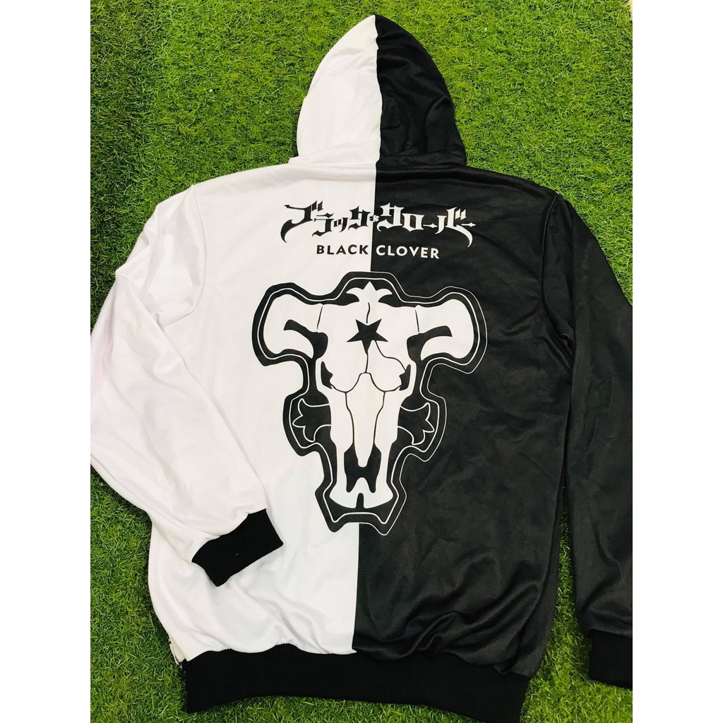 Jaket Asta Black White Black Clover