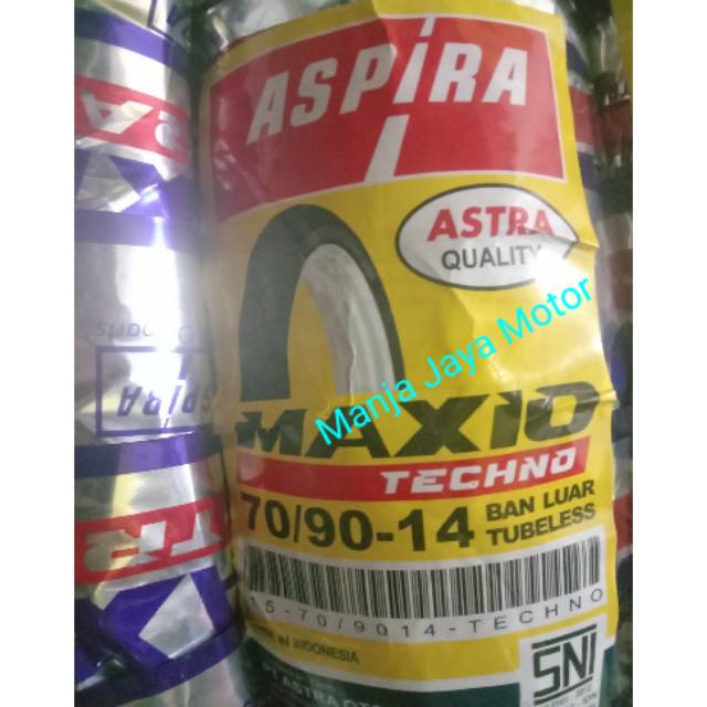 Ban tubeless depan Aspira Maxio Techno 70/90-14 for Mio Sporty/Mio smile/Mio M3/Mio J/X-Ride/Soul