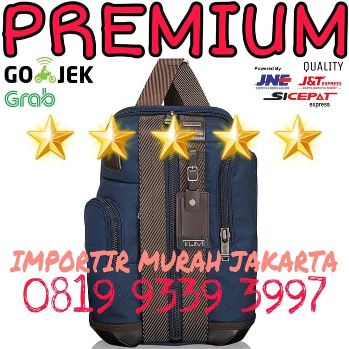 Tas Tumi Saratoga Monterey sling bag kulit asli impor termurah - Navy