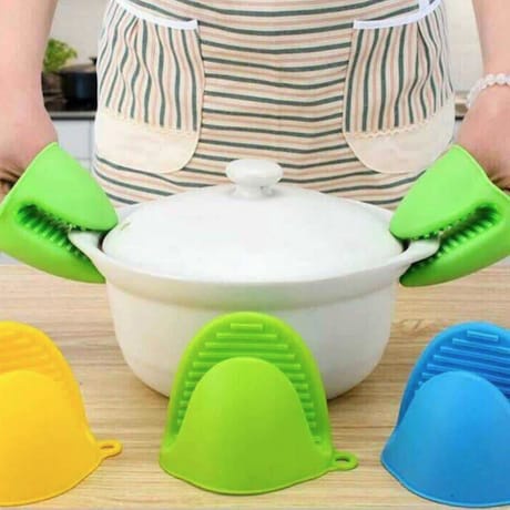 SARUNG TANGAN Silicone  Pegangan Panci /  Pegangan Bahan Silikon Panci Anti Panas Serbaguna /Sarung Tangan Oven Silikon Tebal - Alat Jepit Panci Silikon Anti Panas - Pelindung tangan SIlikon