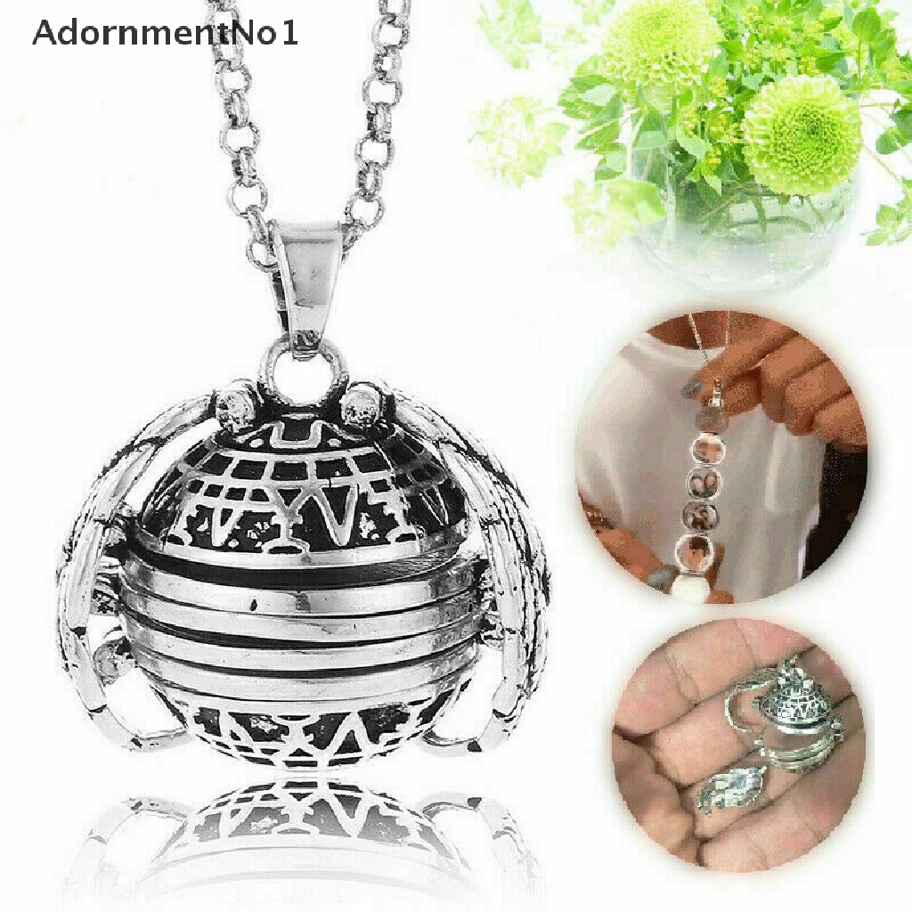 (AdornmentNo1) Kalung Rantai Dengan Liontin Locket Foto 4 Sayap Malaikat Untuk Wanita