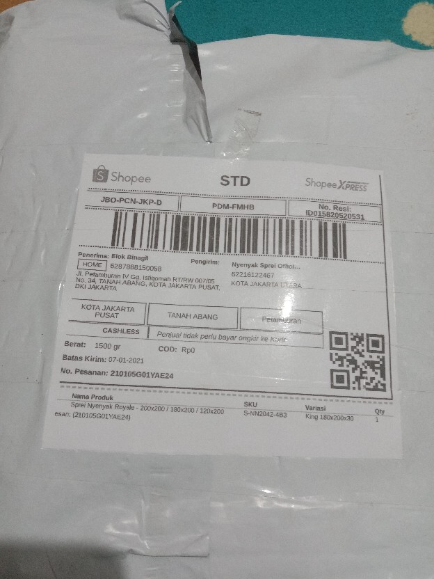 Sprei Nyenyak Royale - 200x200 / 180x200 / 120x200