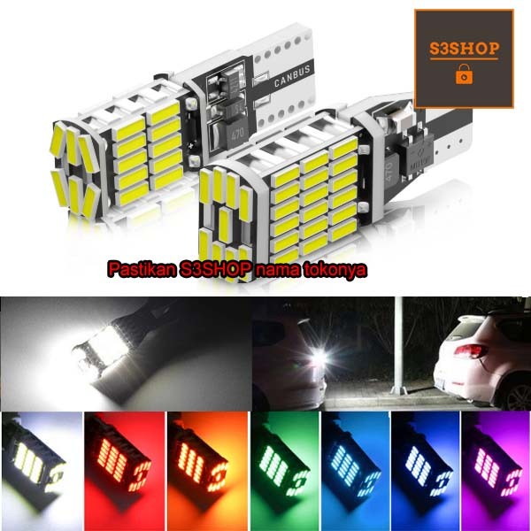 Lampu LED T15 Mundur Senja 45 SMD 4014 Canbus T10 Super Terang W16W