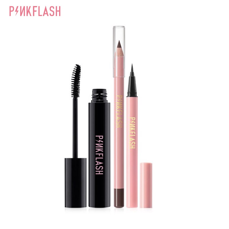 PINKFLASH OhMyLine Evenly Pigmented Waterproof Eyeliner Mascara Pensil Alis Tahan Air Profesional Eyes Set