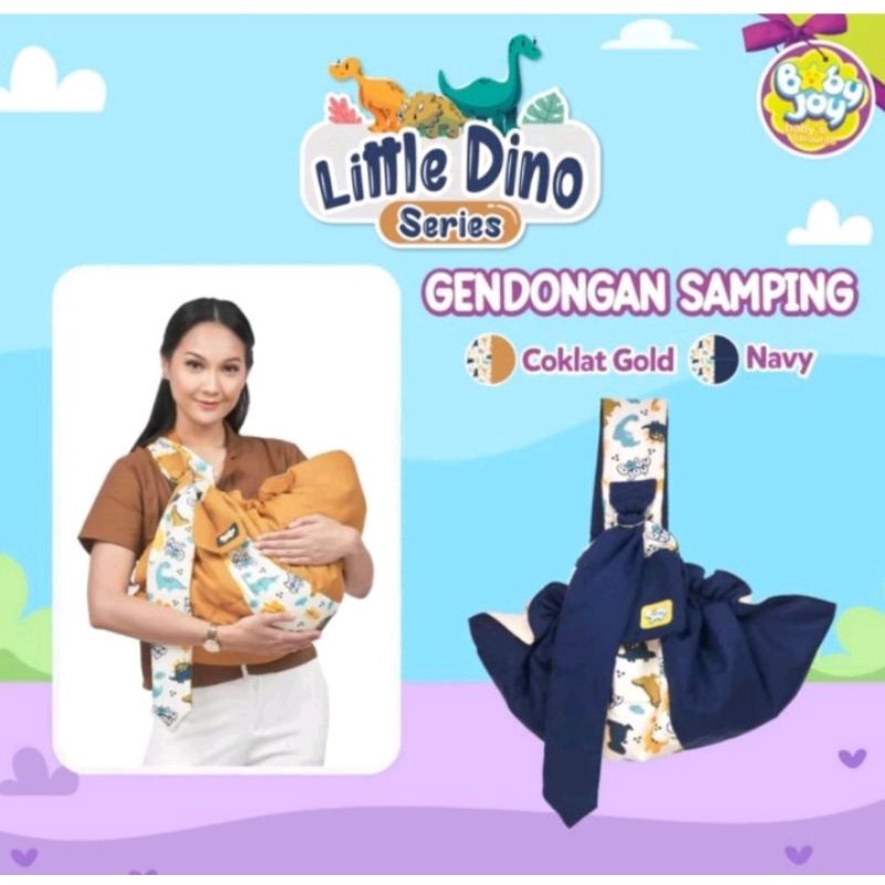 Baby Joy Gendongan Bayi Samping (cocok untuk newborn) + Kantong Botol Susu Little Dino Series - BJG 2020 Kado Kelahiran Giftset Baby