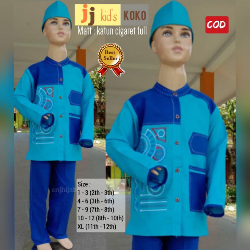 TERBARU SETELAN BAJU KOKO ANAK SETELAN KOKO ANAK BAJU MUSLIM ANAK BAJU TAQWA ANAK JJ KID'S