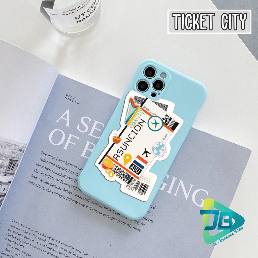 CASE CASING SOFTCASE SILIKON MACARON PELINDUNG KAMERA TICKET CITY OPPO VIVO SAMSUNG XIAOMI REALME IPHONE ALL TYPE JB5366