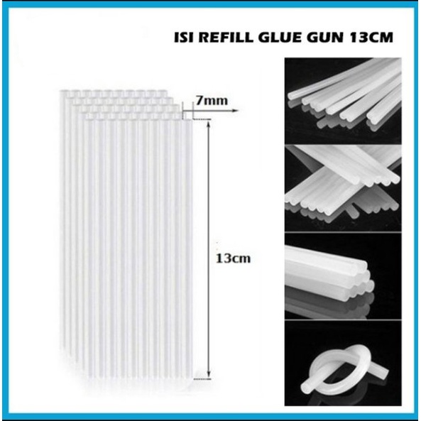 

Isi Refill Lem Tembak Glue Gun 13 Cm Kecil Bakar Lem Lilin Putih
