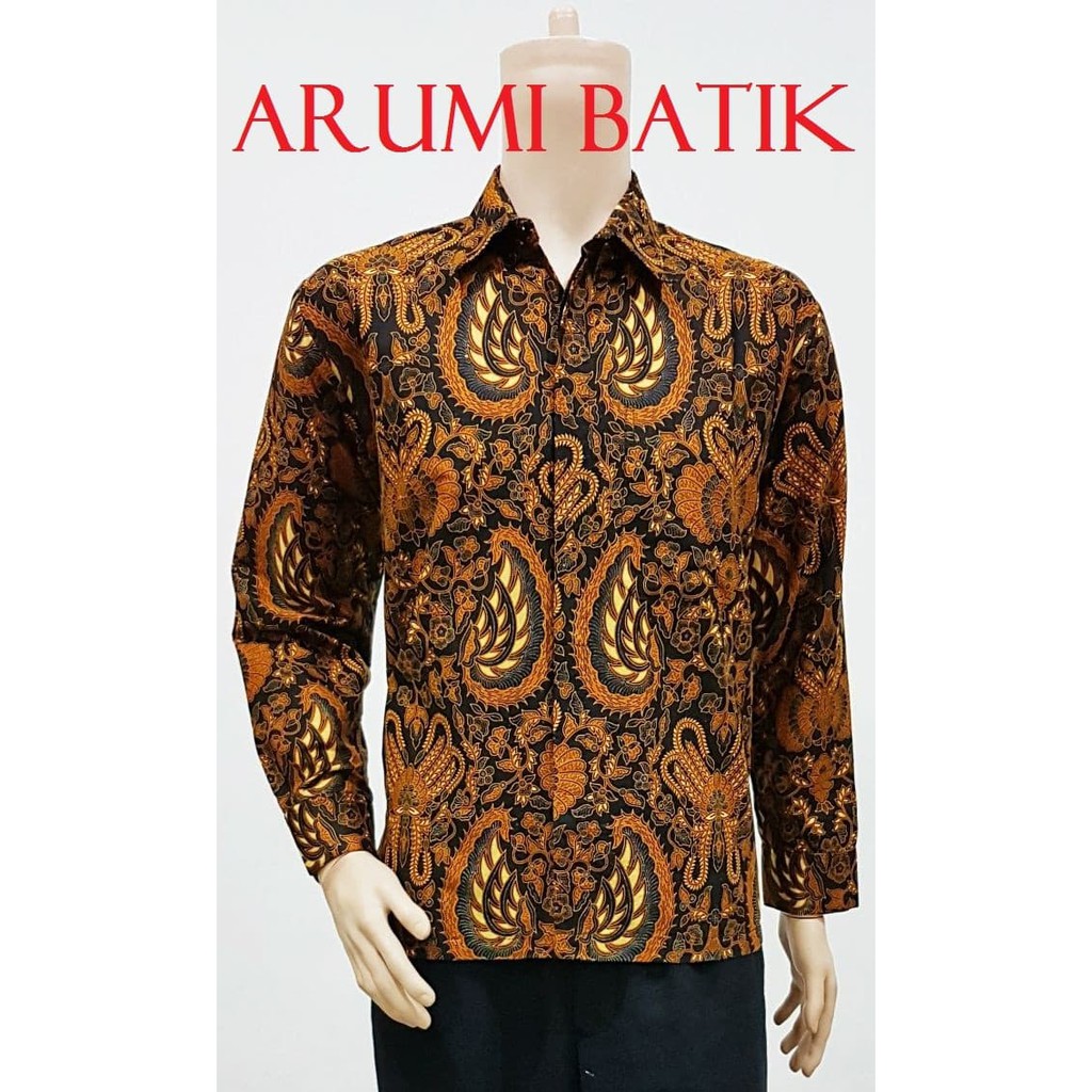 Kemeja Hem Baju Seragam Pria Batik Lengan Panjang 2071 Gurdo BIG SIZE