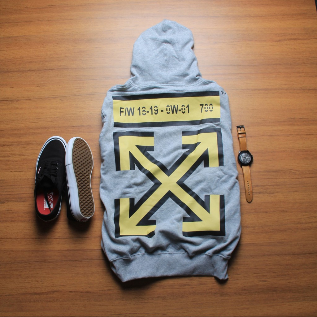 HOODIE JAKET OFF WHITE ARROWS GREYIRN RBO