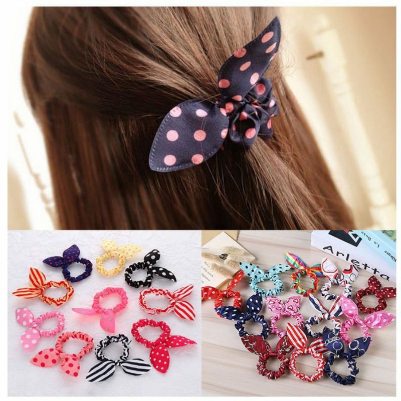 ~ PIYOSHI08 ~ Ikat Rambut Ala Korea Anak Dan Wanita MOTIF RANDOM Aksesoris Rambut AF18