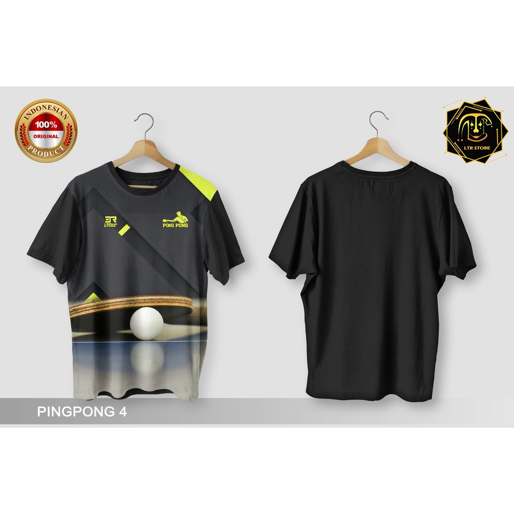 [ BAYAR DI TEMPAT ] BAJU PRINTING GAMBAR PINGPONG 4 - KAOS DISTRO ORIGINAL MOTIF OLAH RAGA SPORT SPO