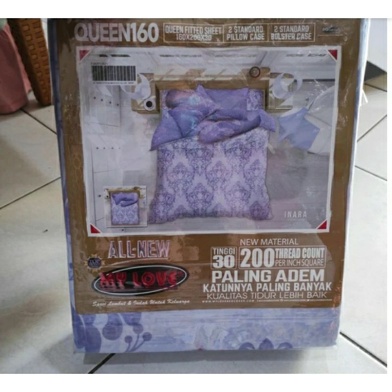 sprei my love 160x200x30 motif INARA