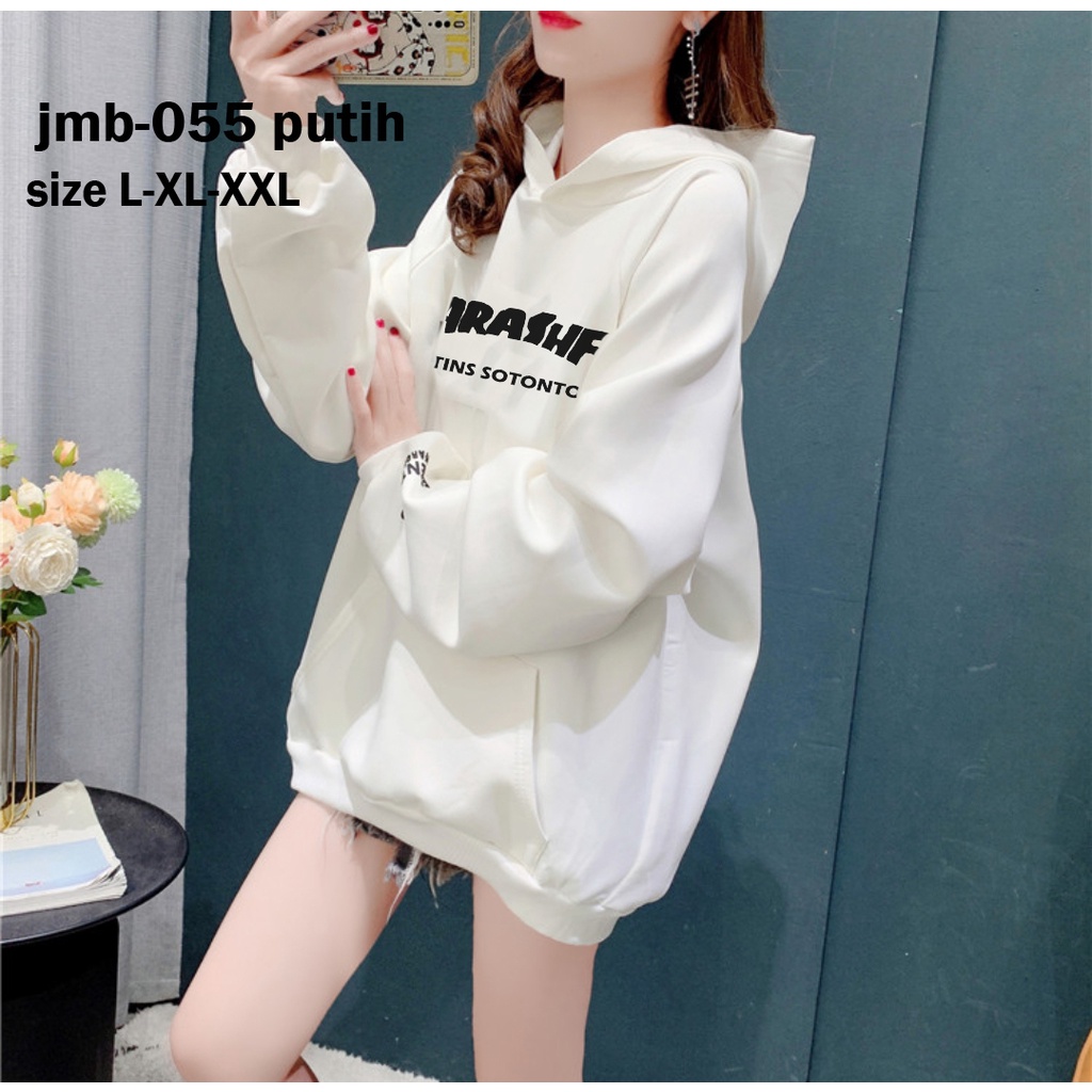 AA1 - Hoodie Fleece Oversize Bigsize Jumbo Unisex Cowo Cewe XL XXL