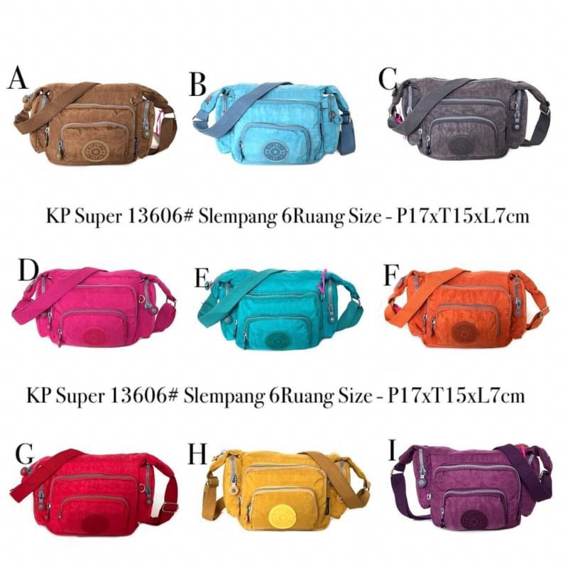 Tas selempang Kipling 6ruang 13606 Super TERMURAH