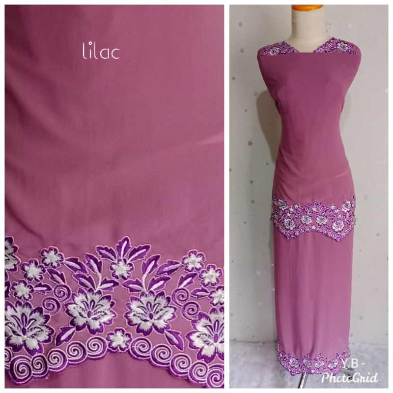 Bahan kurung bordir - ceruty