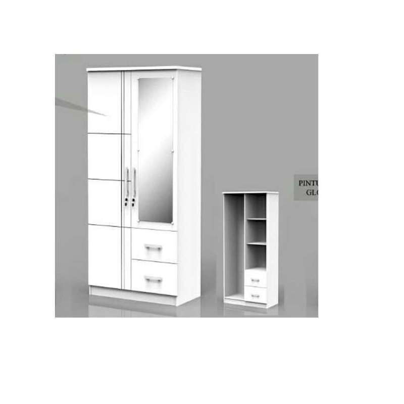LEMARI PAKAIAN MINIMALIS 2 PINTU