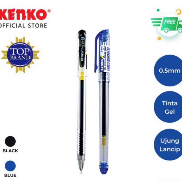 

Spesial Pulpen Easy Gel Kenko 0,5 Hitam (12Pcs) Murah