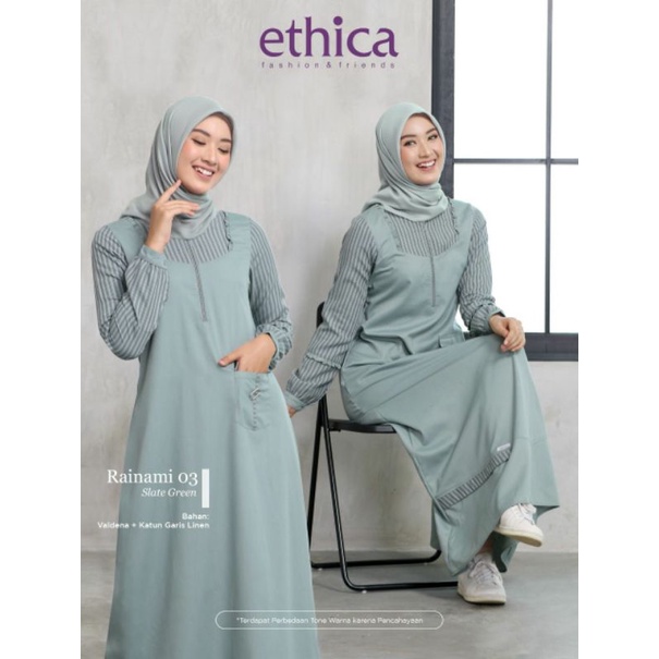 GAMIS ETHICA TERBARU RAINAMI 03 SLATE GREEN • RAINAMI 03 BROWN
