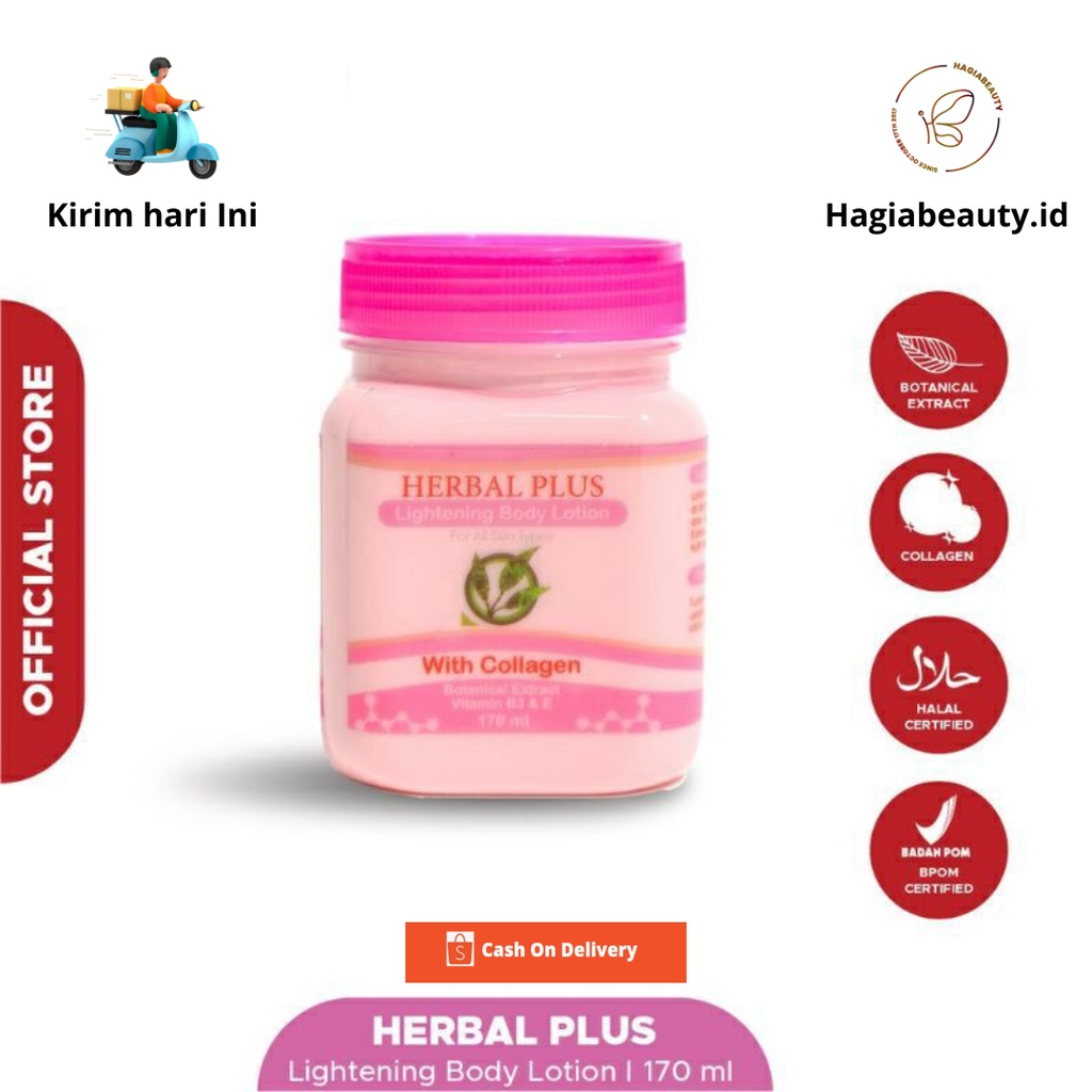 BISA COD - HERBAL PLUS LIGHTENING COLLAGEN | BIBIT COLLAGEN | BODY LOTIOAN WITH COLLAGEN