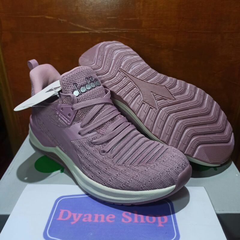 Diadora Sepatu Sneakers Running Wanita Import Allesia Dusty Pink Original
