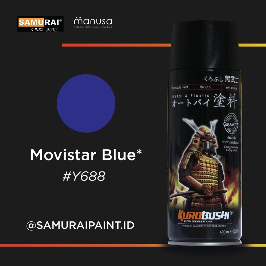 Jual Samurai Paint Yamaha Movistar Blue Y688 Shopee Indonesia