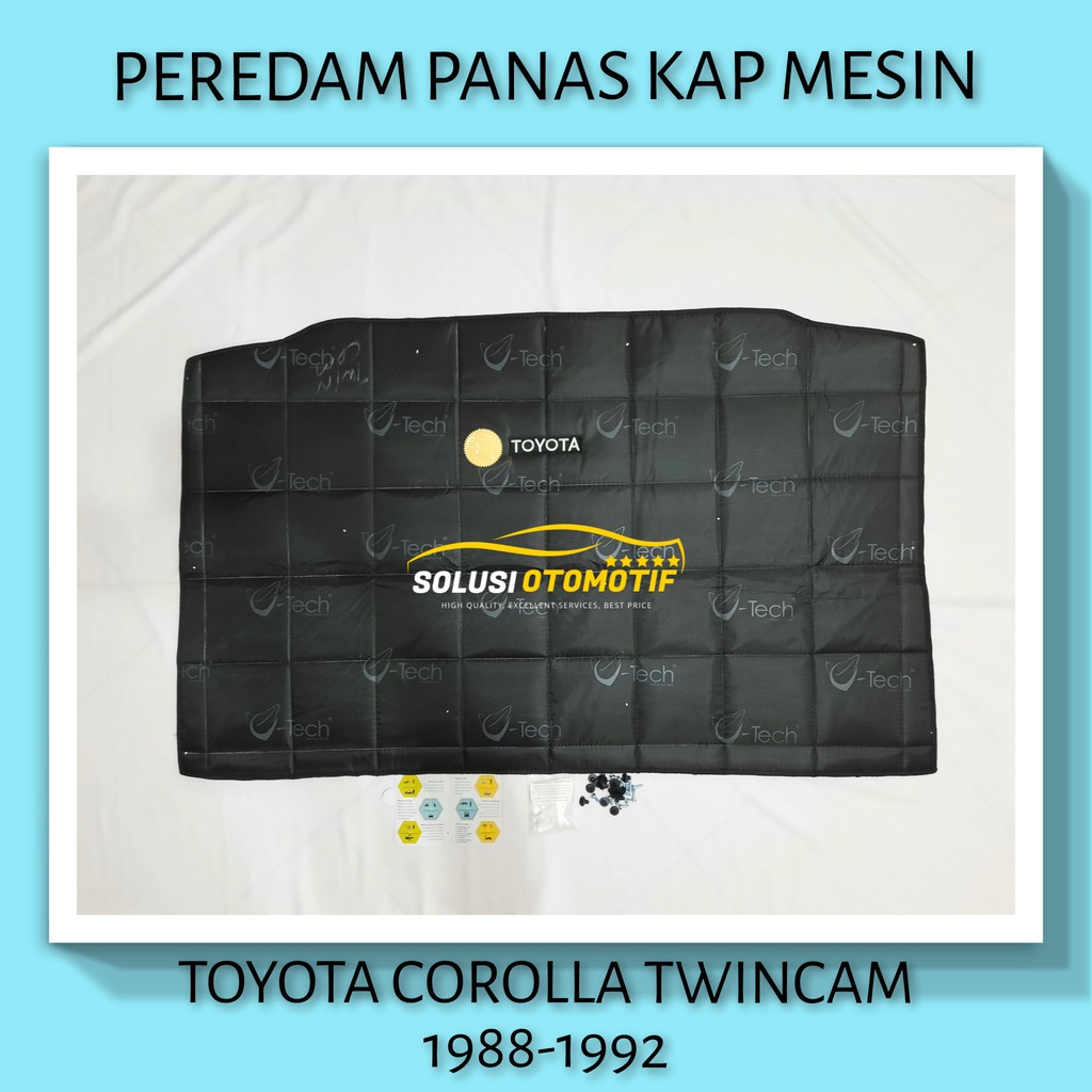 TOYOTA COROLLA TWINCAM 1988-1992 VTECH Pelindung Peredam Panas Kap Mesin Aksesoris Variasi Mobil