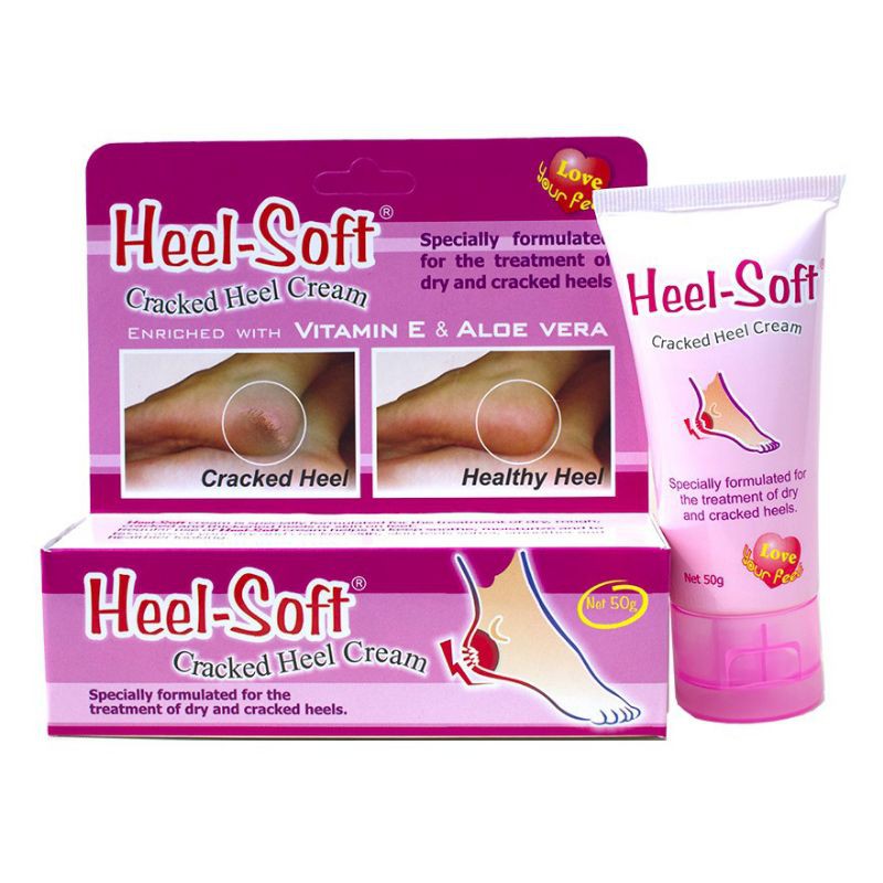 HEEL-SOFT Cracked Heel Cream(Cream Untuk Kaki) Ready Ukuran 50 gr dan 20 gr Berkualitas 100%