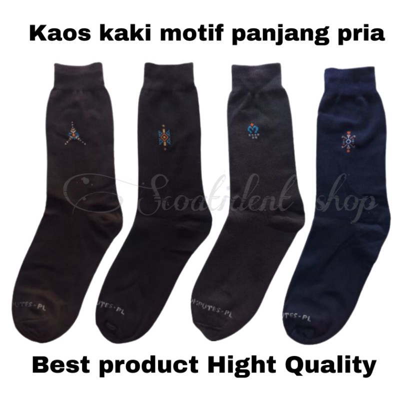 KAOS KAKI MOTIF PRIA KANTORAN PANJANG SEBETIS 6 PASANG