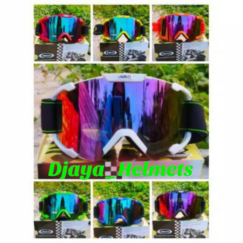 Kaca google cross || kaca gogle cross 100% original INKO || COD pnp untuk semua helm cross