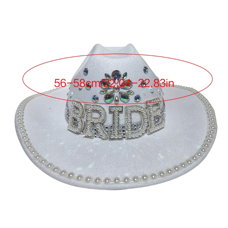 Zzz Topi Fedora Motif Tulisan Mr Mrs Cowgirl Untuk Pesta Bachelorette