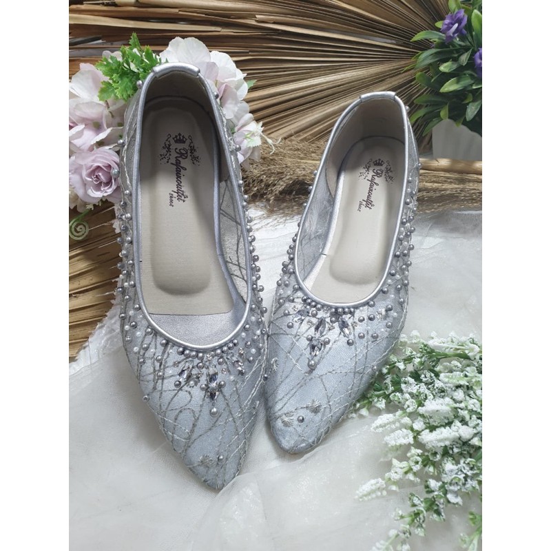 flatshoes Juwita silver 1cm