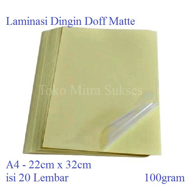 

Ag Plastik Laminasi Dingin Doff Matte