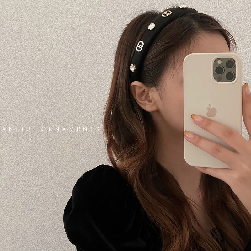 Caliloops Geya Bando Polos Busa Korea Berlian / Bando Rambut Wanita