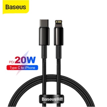 Baseus Tungsten Gold Fast Charging iPhone Kabel Data Type C to Lightning PD 20W Charger