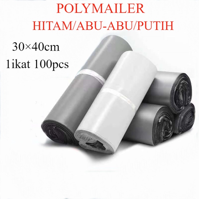 

MENYURAT-SURAT- POLYMAILER 30X40 KANTONG PLASTIK POLYMAILER AMPLOP PACKING ONLINE - PUTIH GROSSY