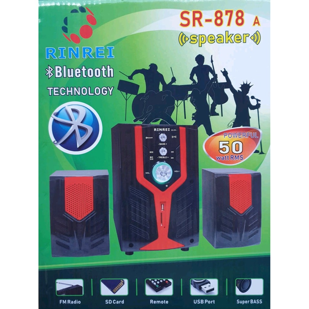 SPEAKER BLUETOOTH RINREI SR 878 A -SPEAKER AKTIF -BLUETOOTH SPEAKER