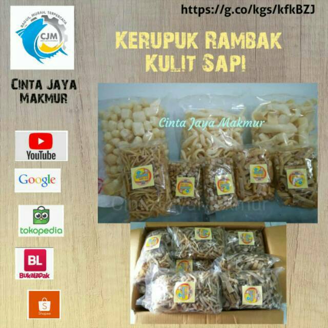 

Kerupuk Rambak Kulit Sapi Mentah Berat 500 Gram Kwalitas Super Jangek Krecek Lapuan Dorokdok