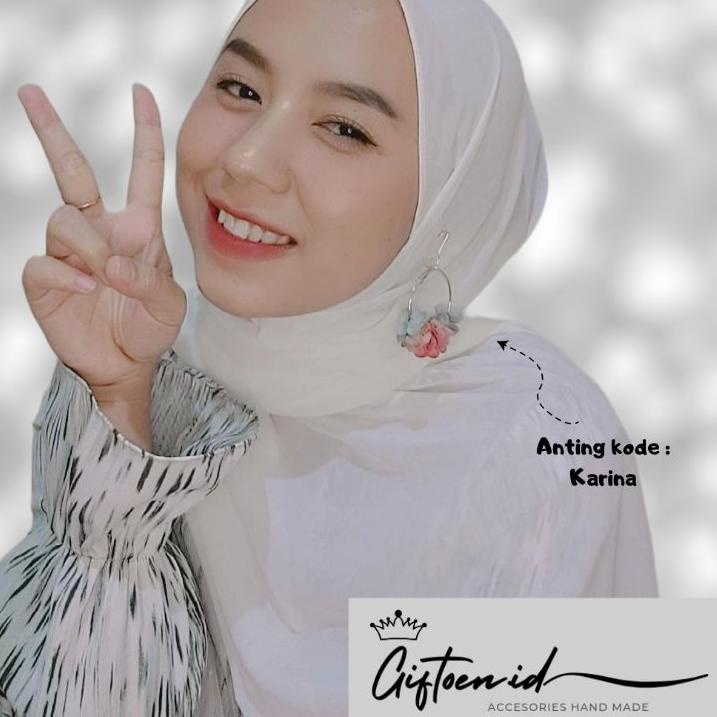 (VIRAL) Anting Hijab bulat | Anting Fashion Hijab kode Karina