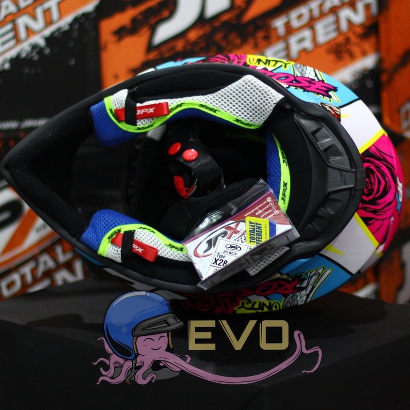 HELM JPX CROSS_FOX1 SERI X28 - PEARL WHITE + GOOGLE SNAIL (ONGKIR 2 KG) HELM JPX X28 MERPATI ROSE HELM CROSS UNGU PINK MAGENTA ORIGINAL HELM CROSS TRAIL JPX SUPERCROSS ADVENTURE HELEM JPK CROSS JPX HELM JPX TERBARU