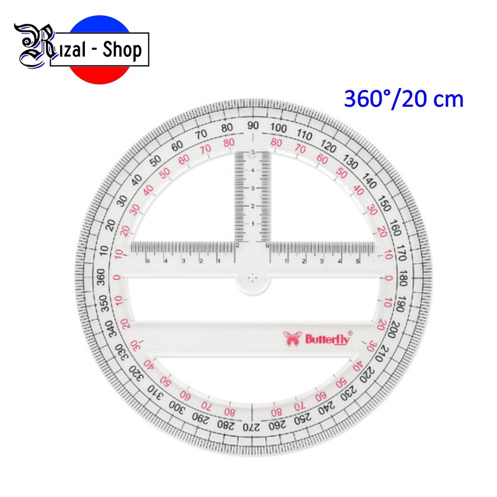 

Penggaris Busur 360 / 20 cm Lingkaran Butterfly