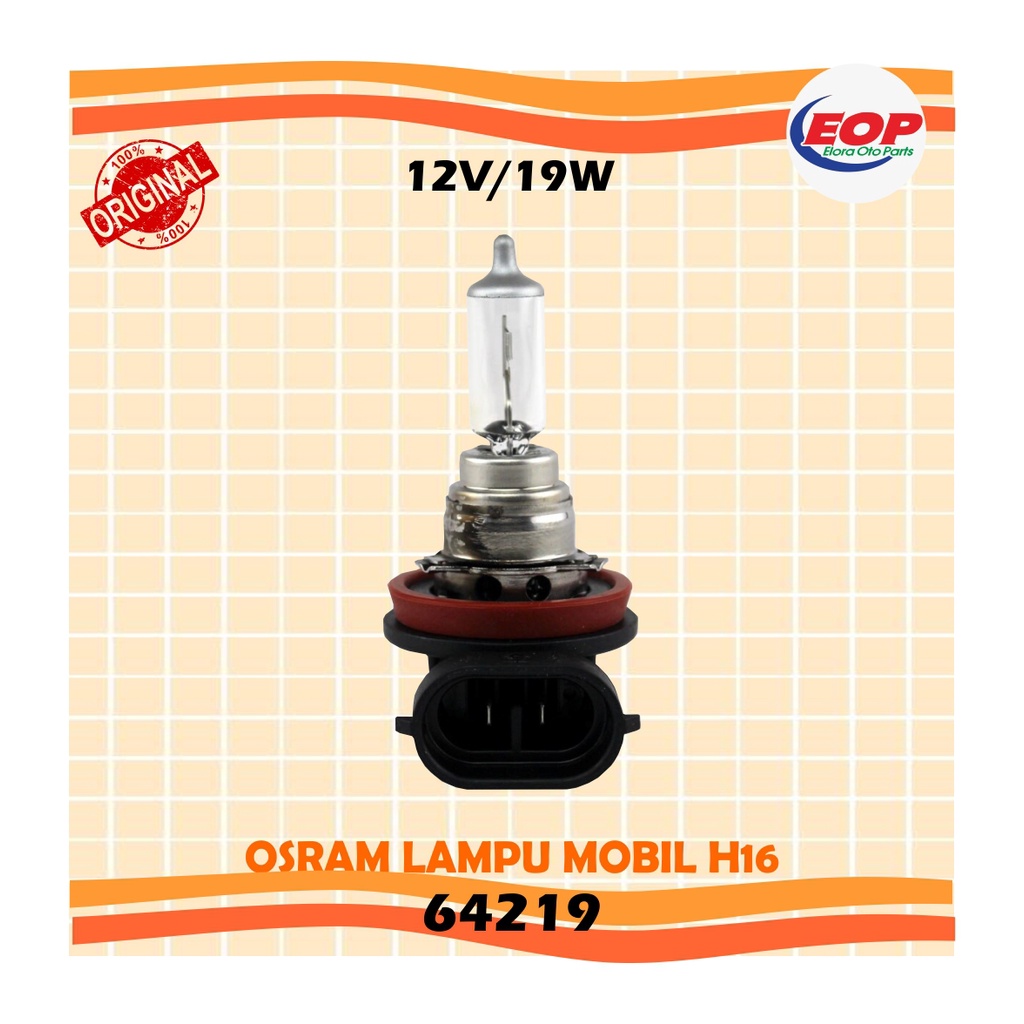 Osram Lampu Mobil H16 Original 64219L+ PGJ19-3 12V 19W