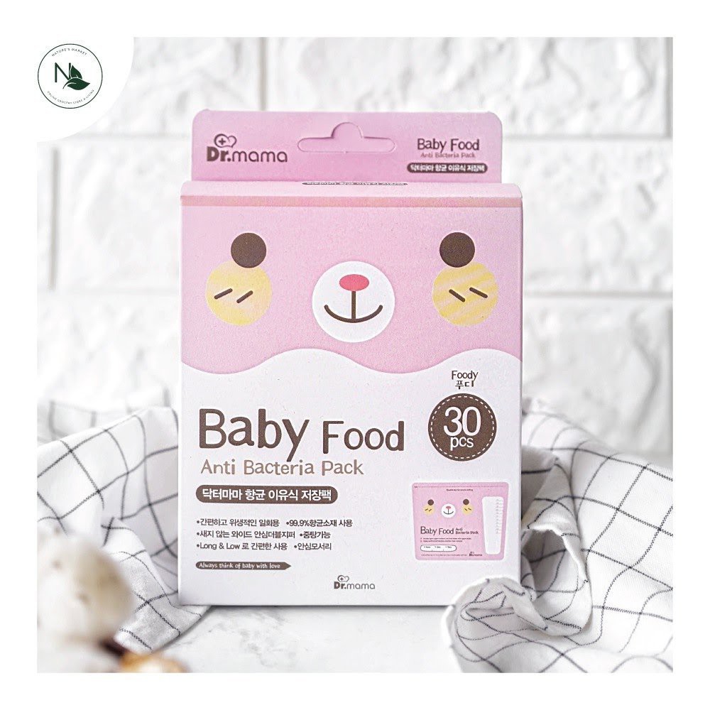 Dr.Mama Baby Food Storage Bags 30s (Pink)